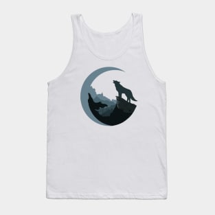 The Wolf who loves the moon Tank Top